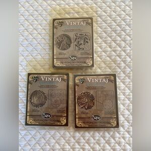 Sizzix Vintaj 1 DecoEmboss 2 DecoEtch Metal Cutting Die New Lot of 3